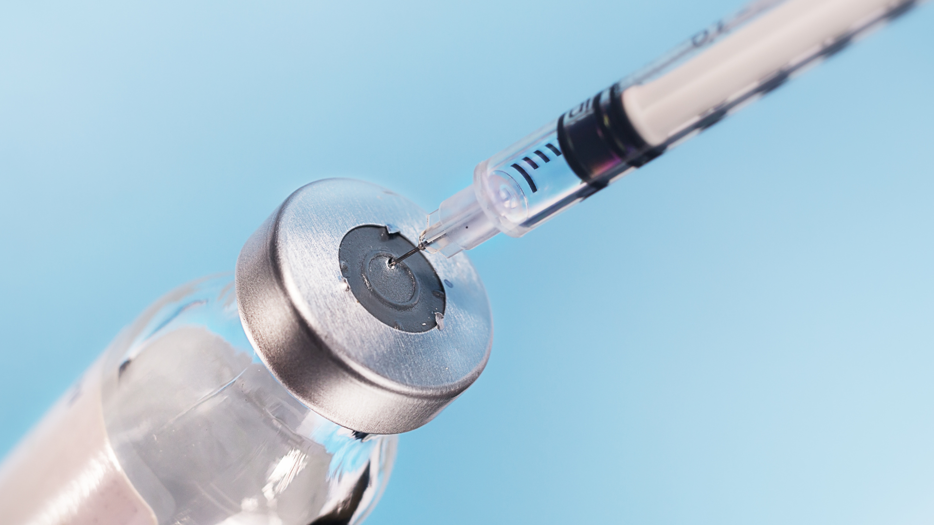 Syringe with vial.
