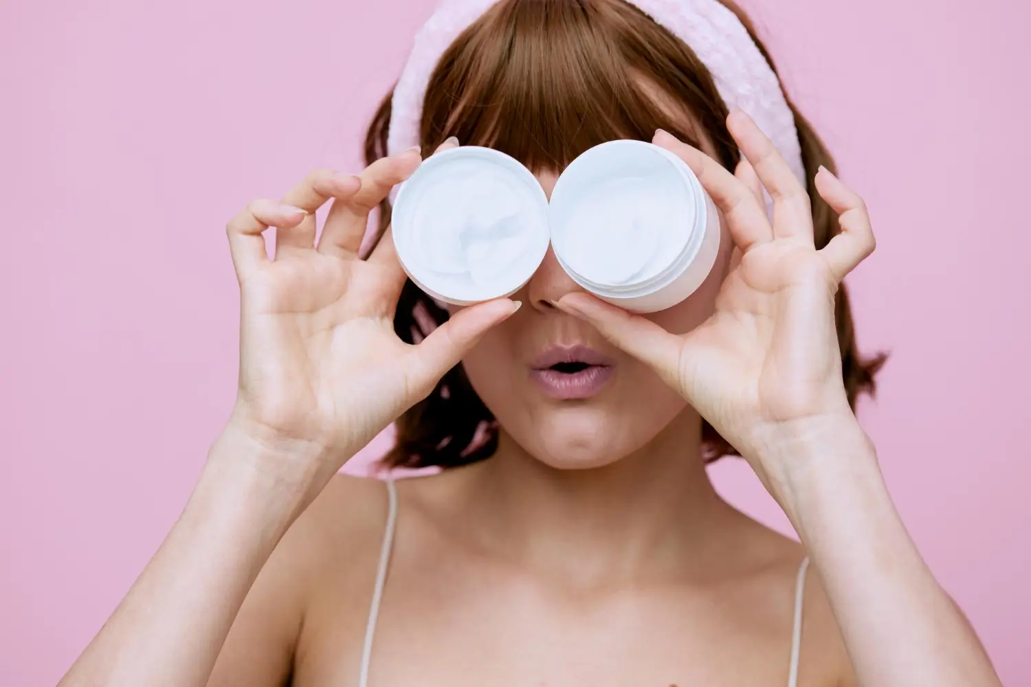 showing the two creams she loves to use alternatively